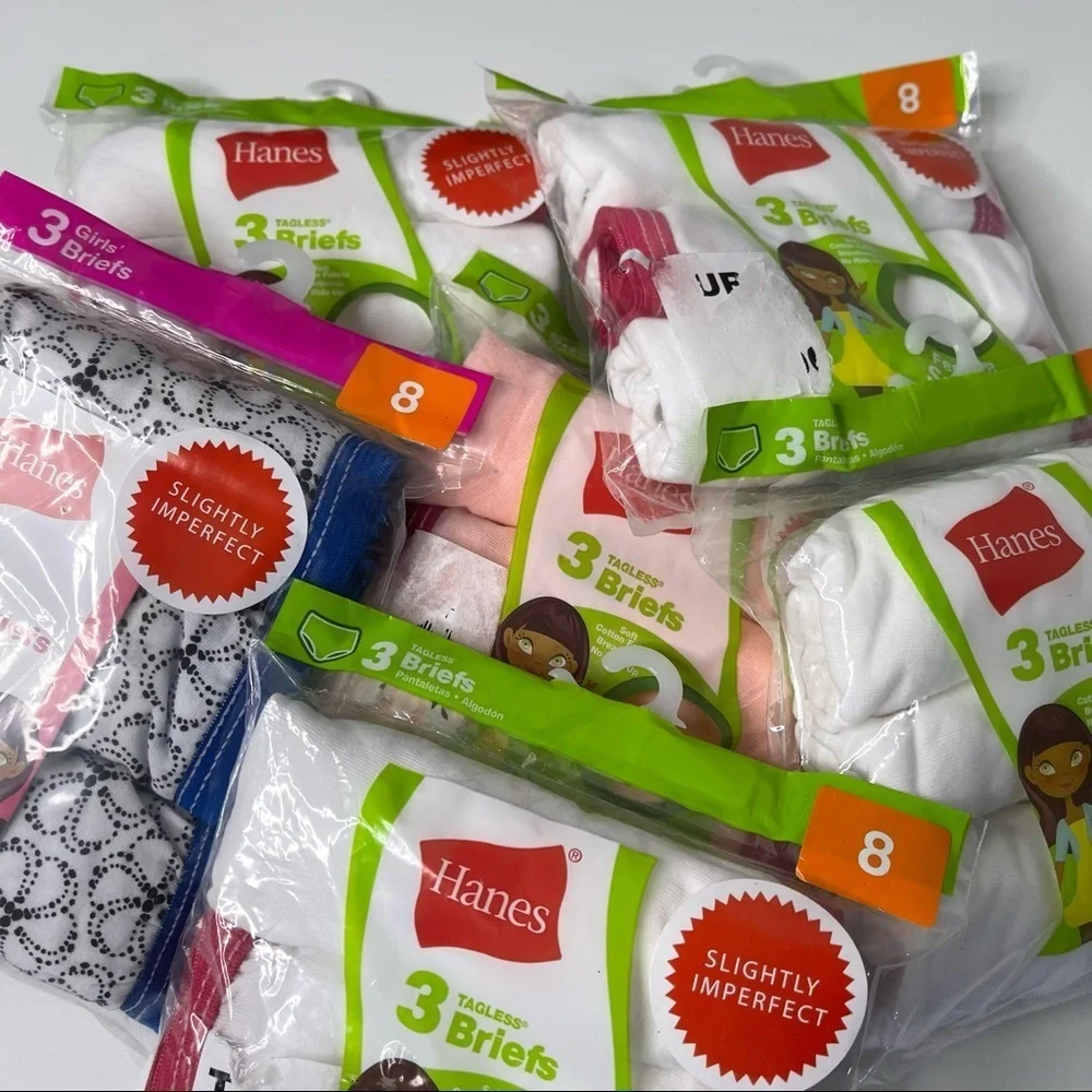 Hanes size 8 bundle of briefs